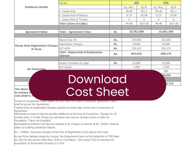 Rahul Aston Cost Sheet